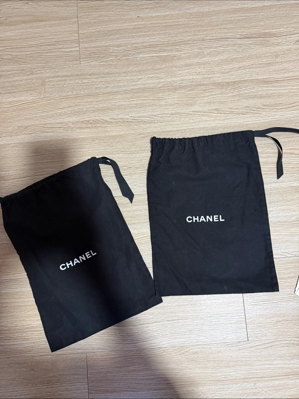 CHANEL Black, White & Pink Tennis Shoes With 2 Dustbags For Each Shoe